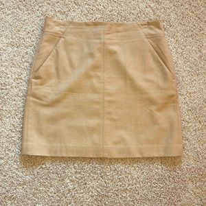 Loft tan wool skirt